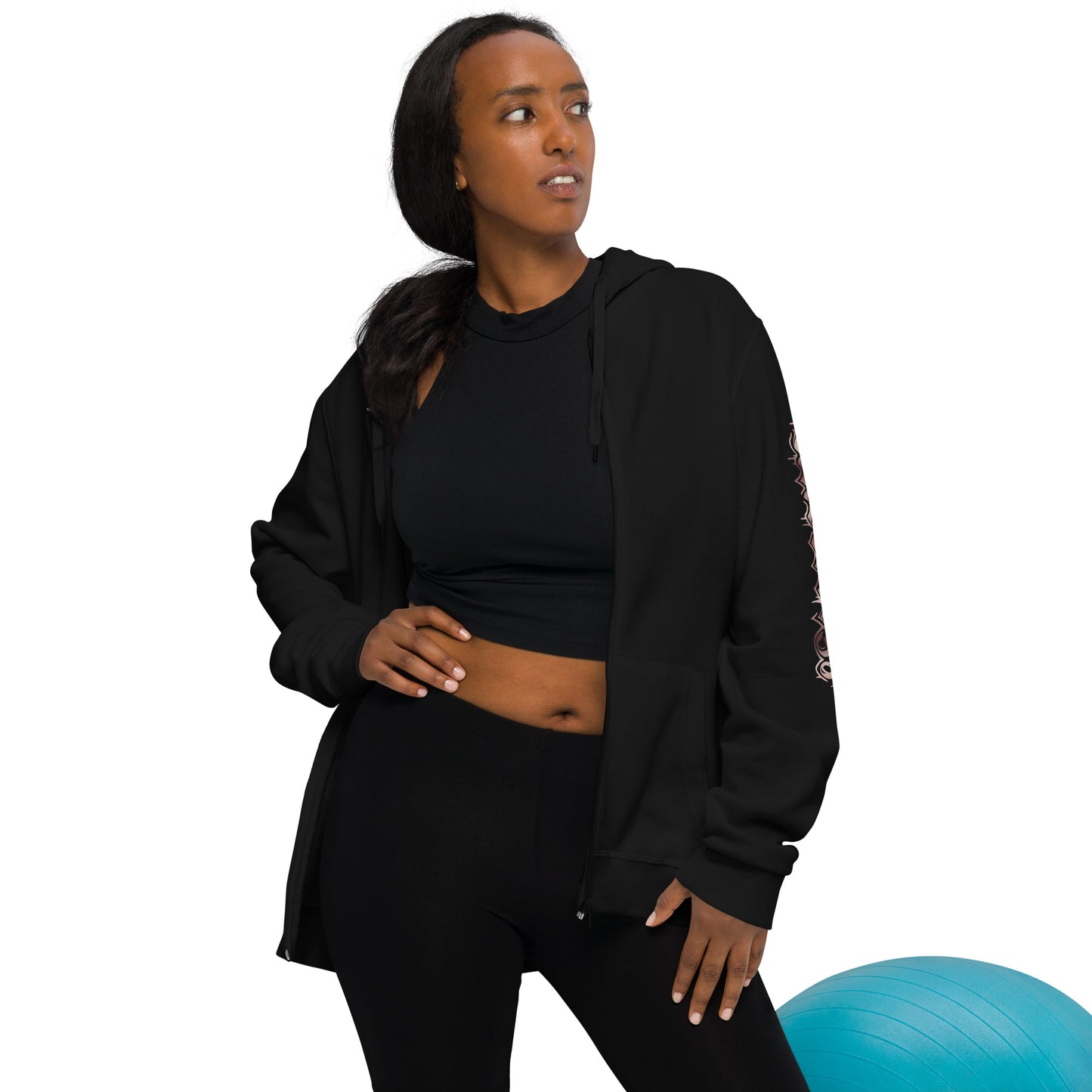 Damen Zip-Hoodie Roségold Collection