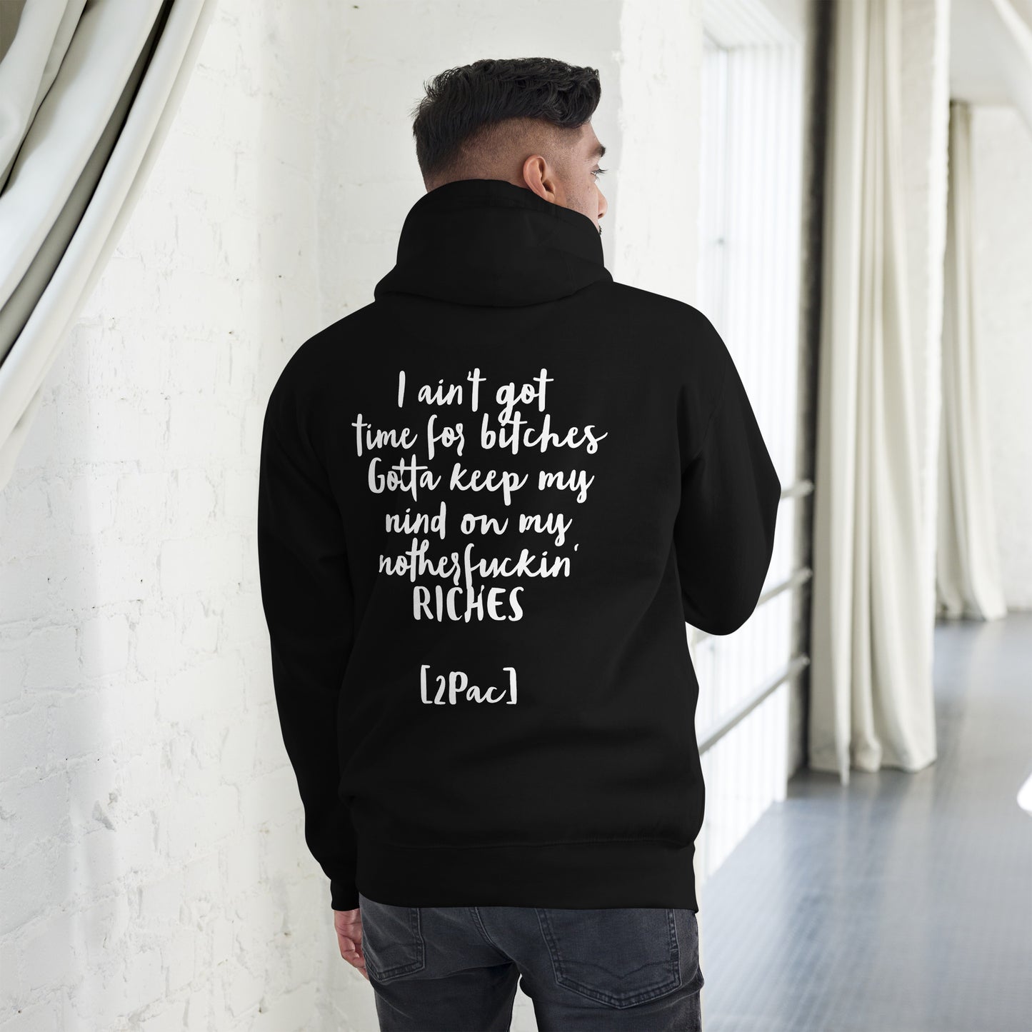 Unisex-Kapuzenpullover „2Pac“ Gold- Ain‘t got time- 4 Farben