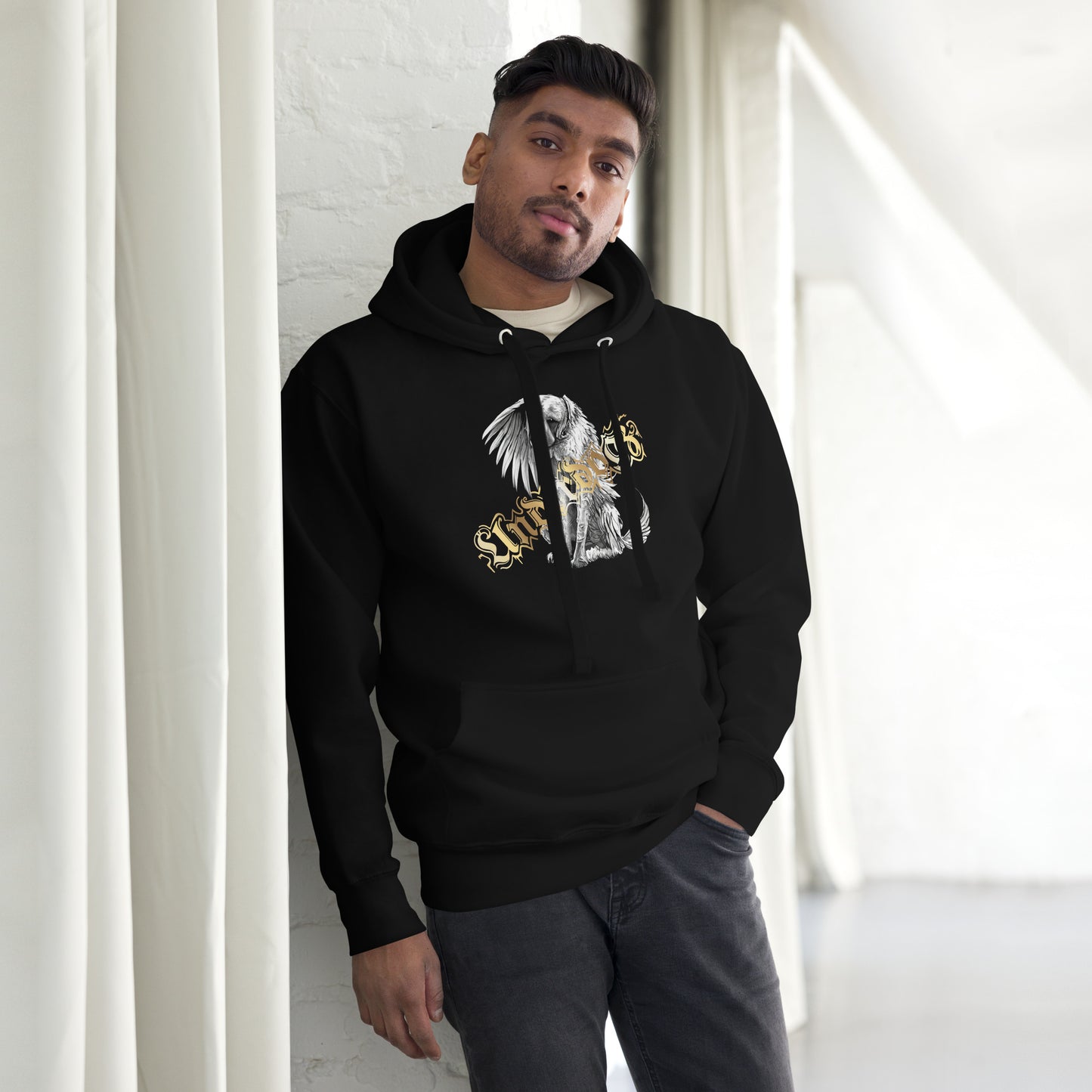 Kapuzenpullover „Winged Dog“ - Gold