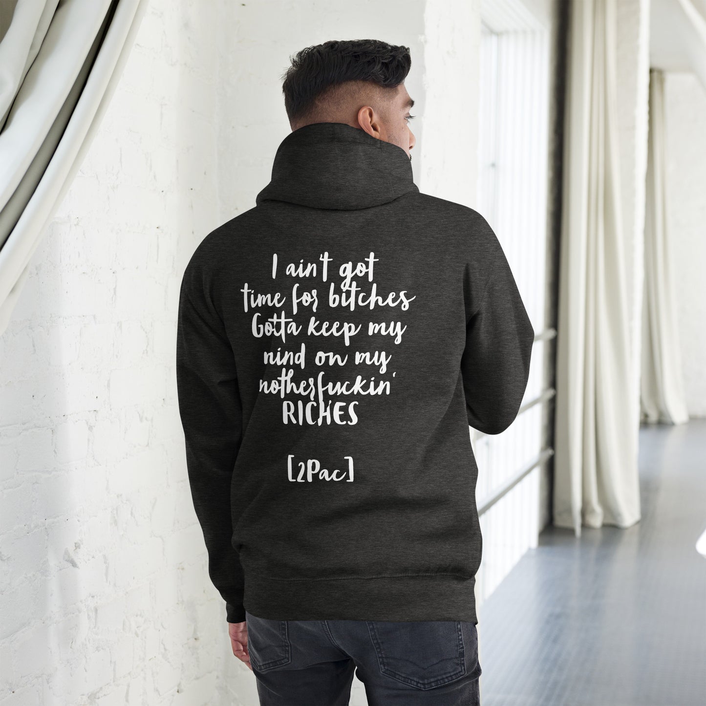 Unisex-Kapuzenpullover „2Pac“ Gold- Ain‘t got time- 4 Farben