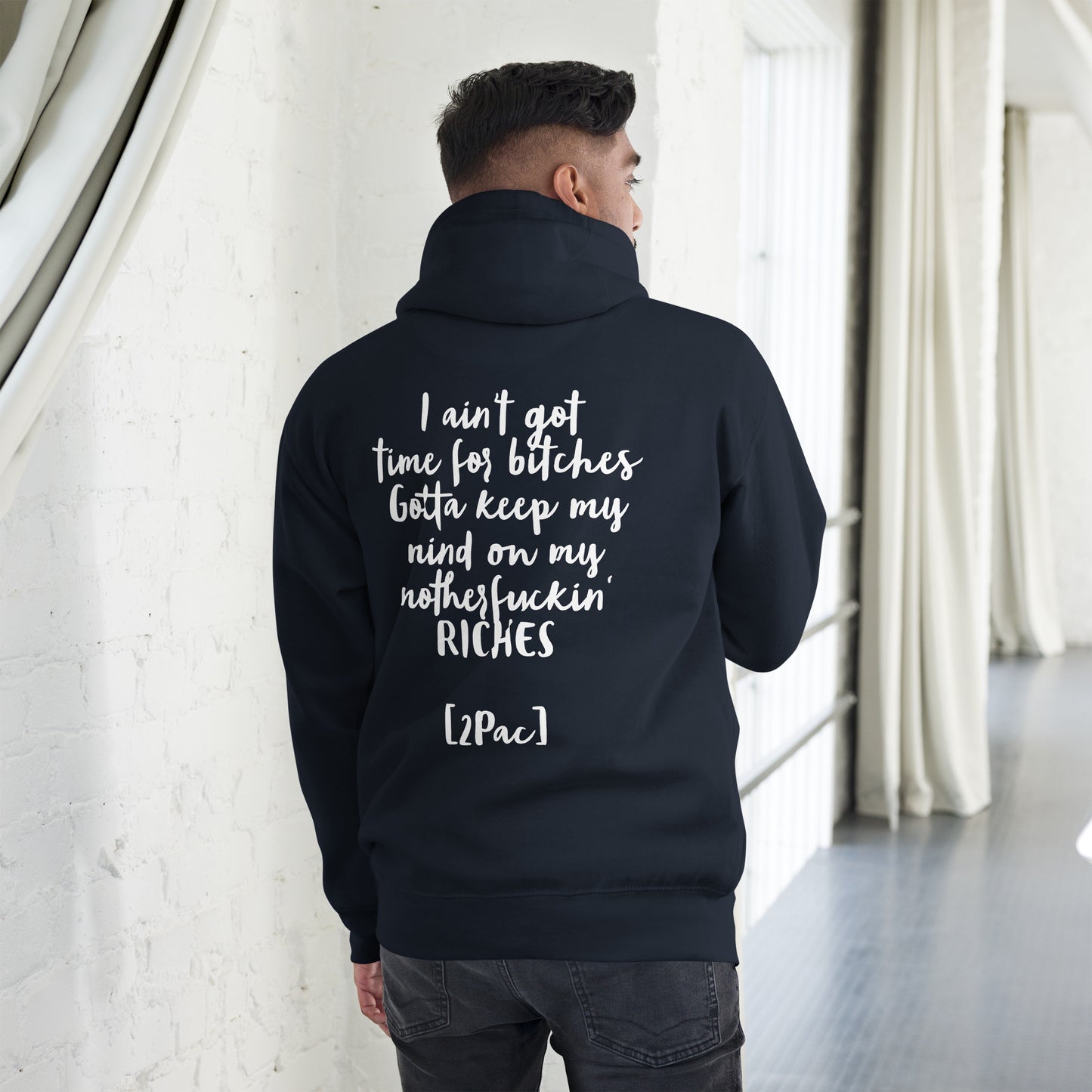 Unisex-Kapuzenpullover „2Pac“ Gold- Ain‘t got time- 4 Farben