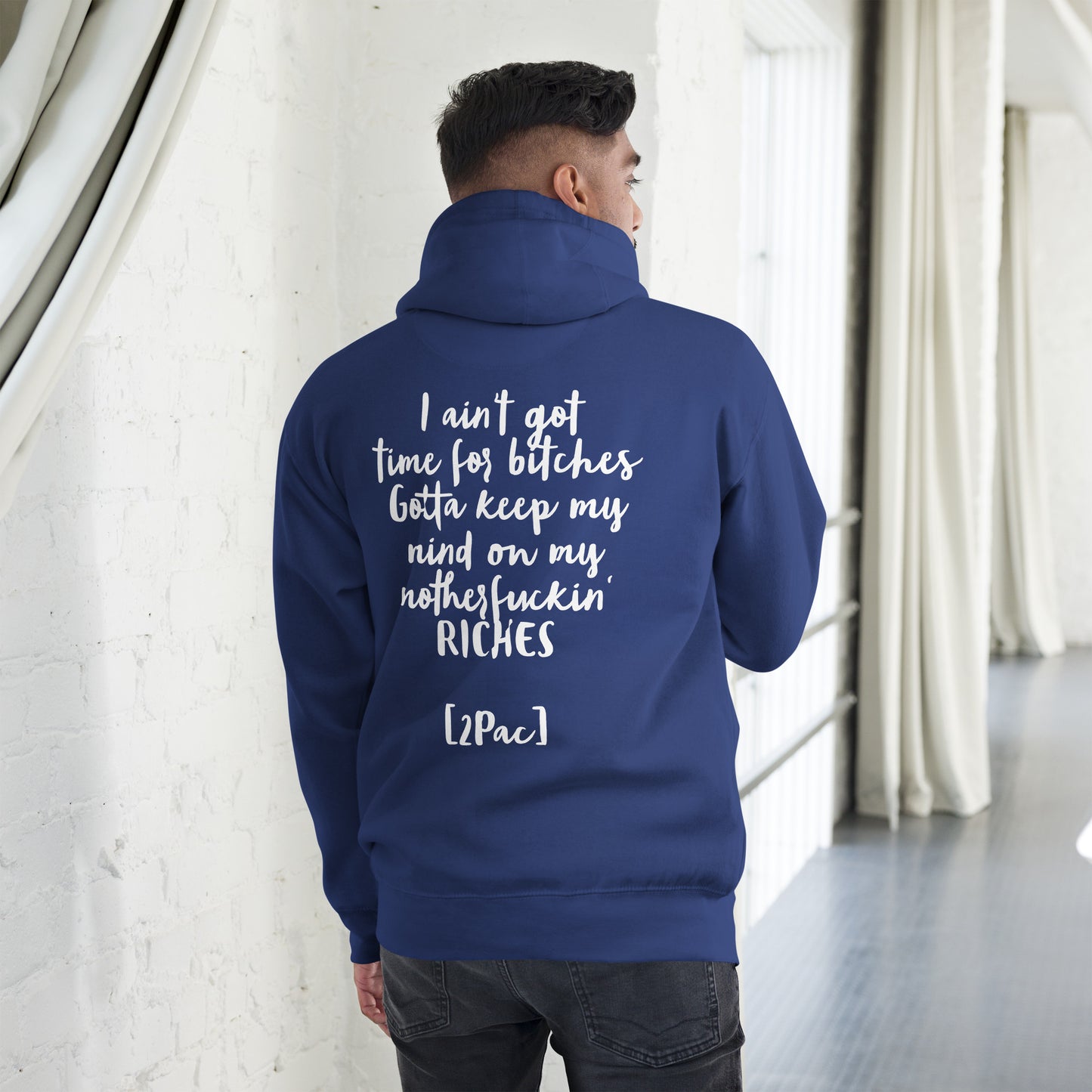 Unisex-Kapuzenpullover „2Pac“ Gold- Ain‘t got time- 4 Farben