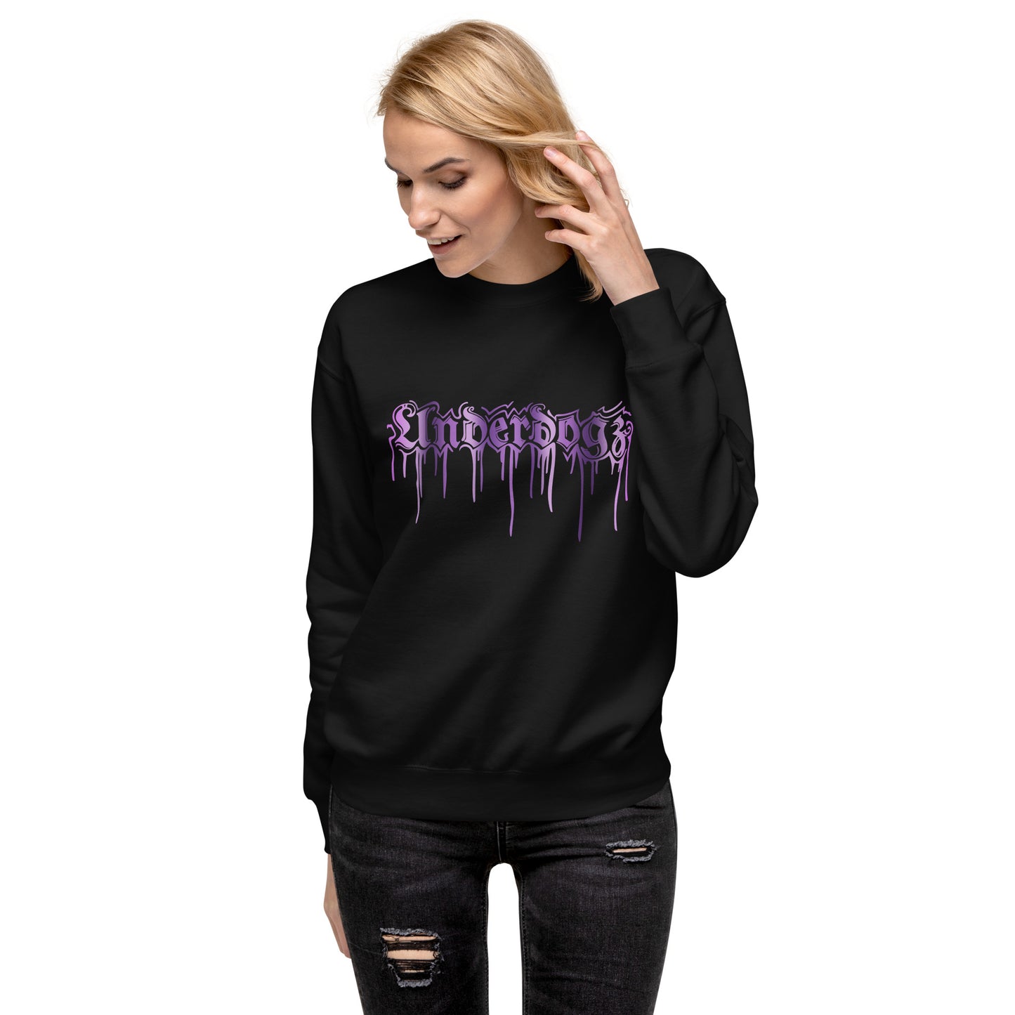 Premium-Pullover Lila Drip Edition