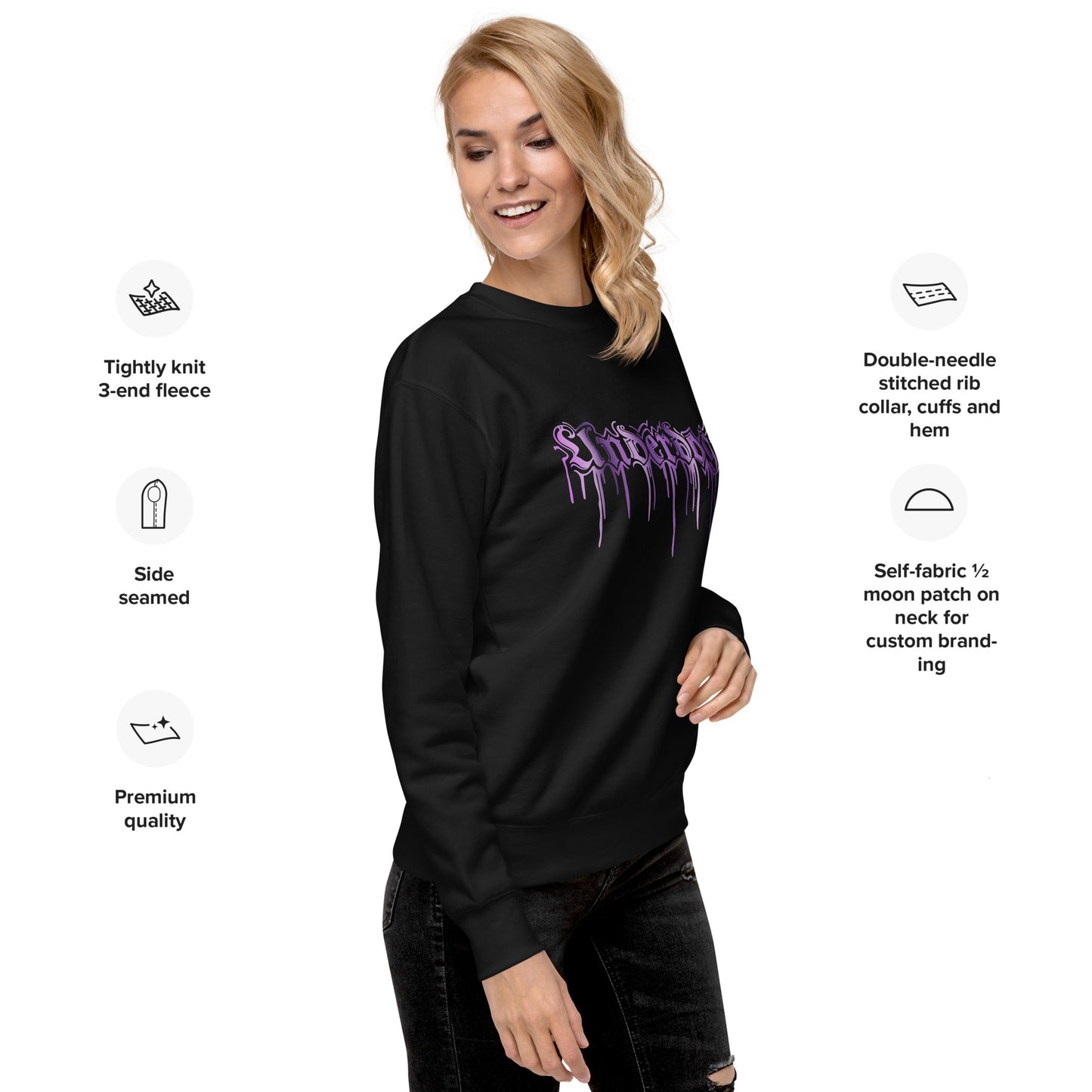 Premium-Pullover Lila Drip Edition