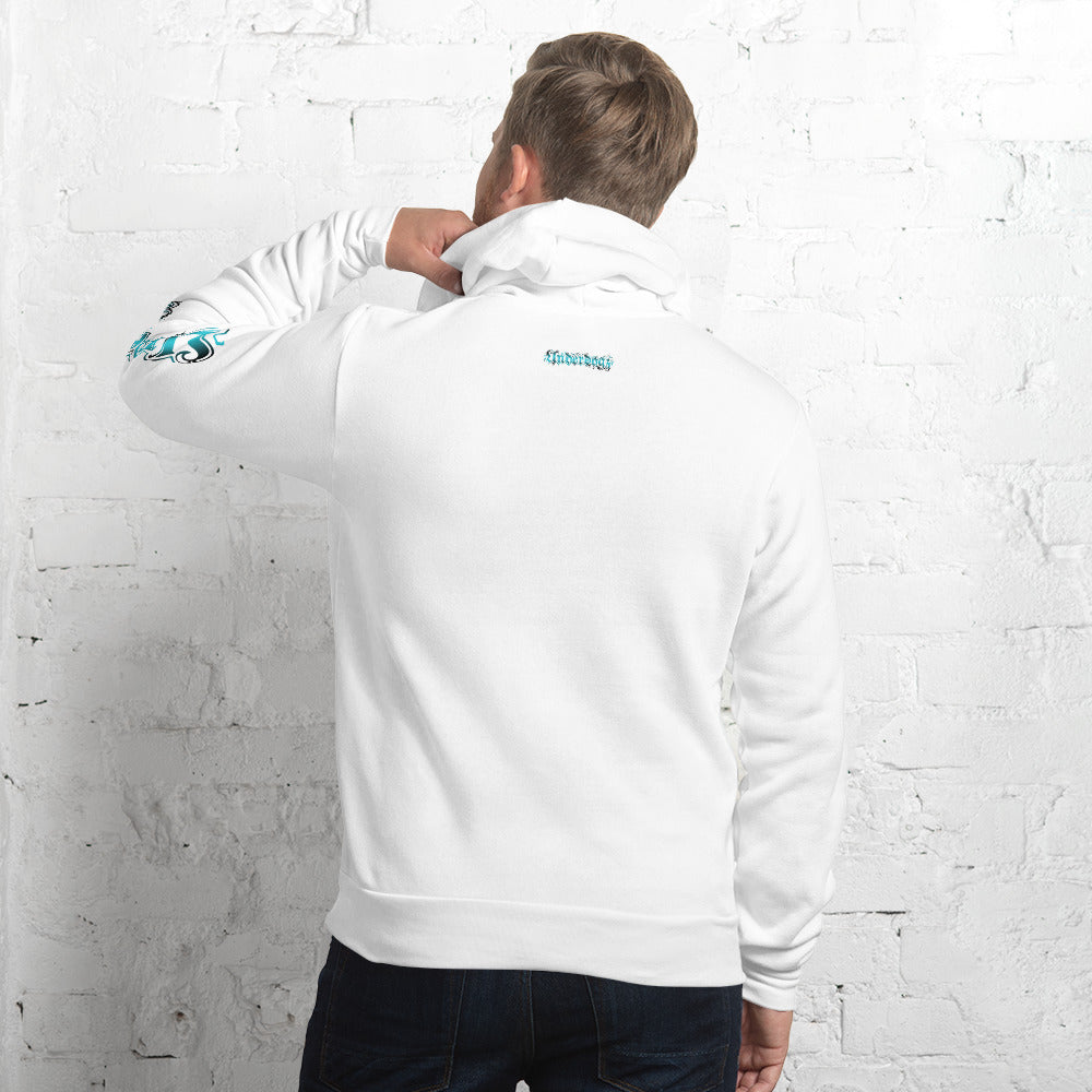 Herren Kapuzenpullover Türkis Underdogz x Bella+Canvas
