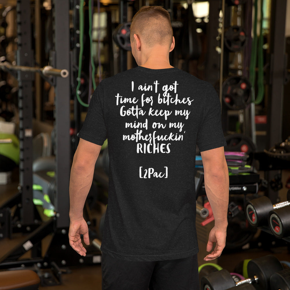 Unisex-T-Shirt „2Pac“ Gold- Ain’t got time- 4 Farben
