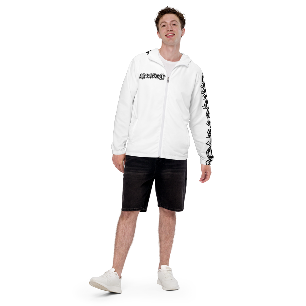 Herren-Windbreaker Logoprint Black/White