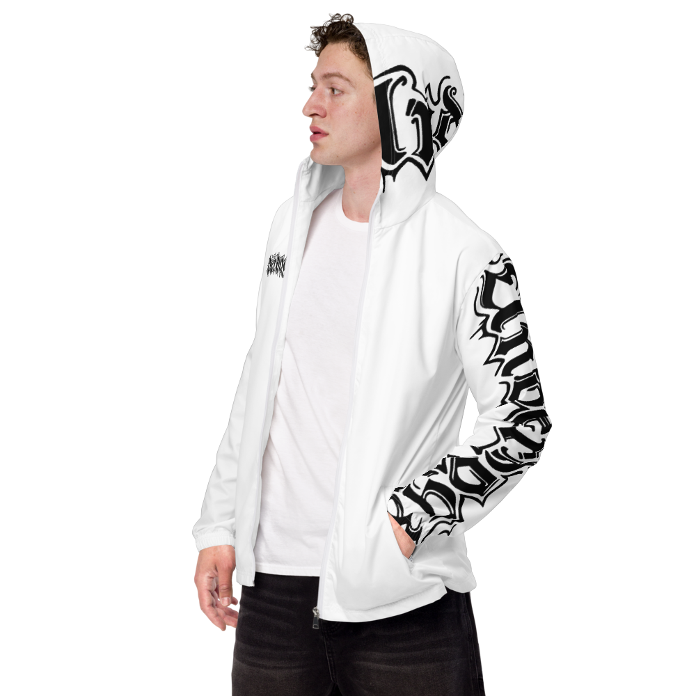 Herren-Windbreaker Logoprint Black/White