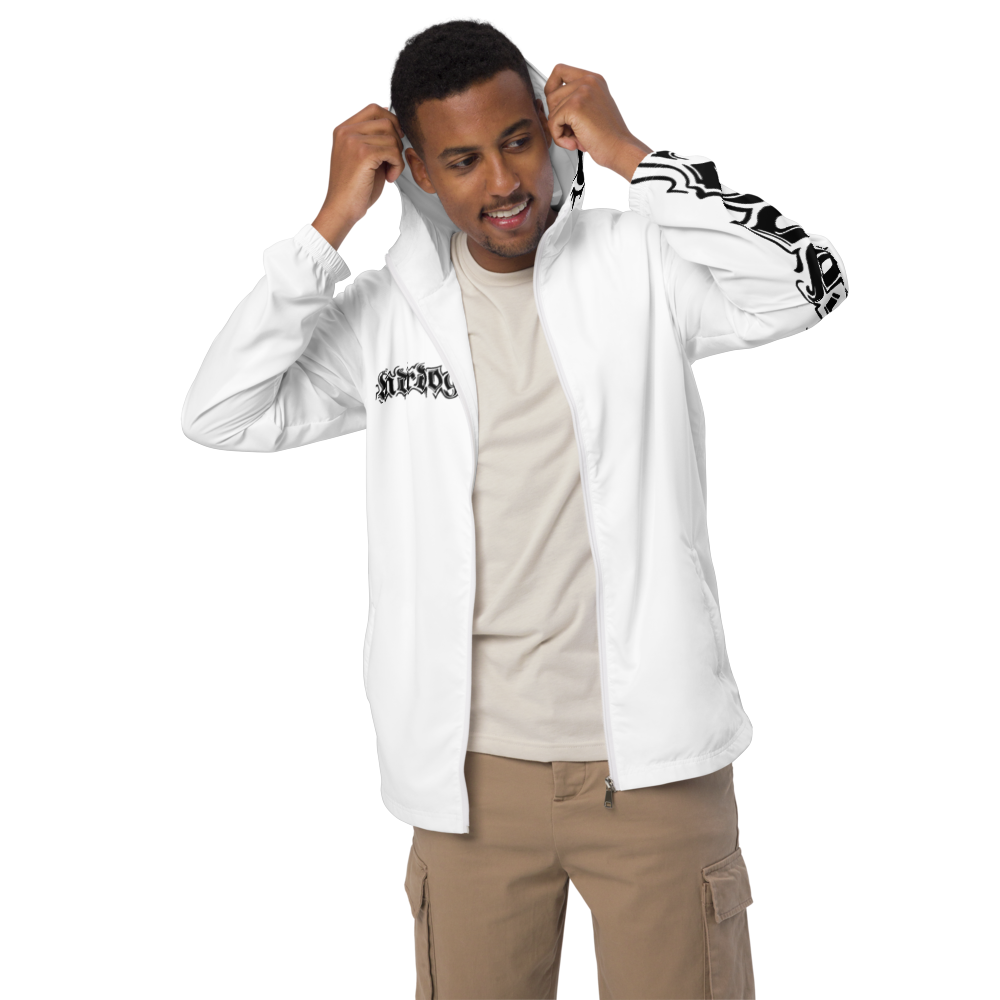 Herren-Windbreaker Logoprint Black/White
