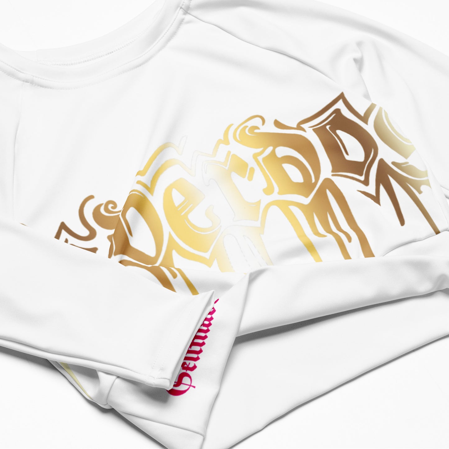 Langarm Crop Top ‚SML’ Gold Drop Edition