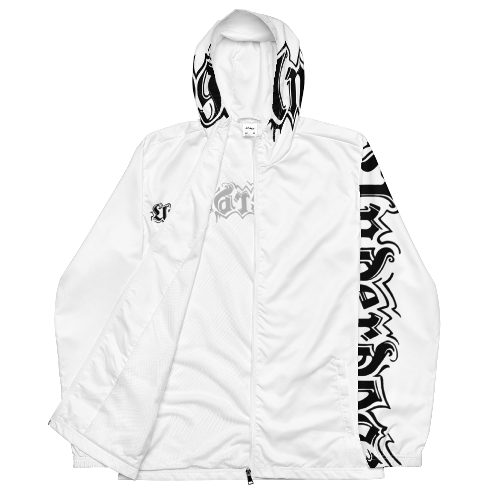 Herren-Windbreaker Logoprint Black/White