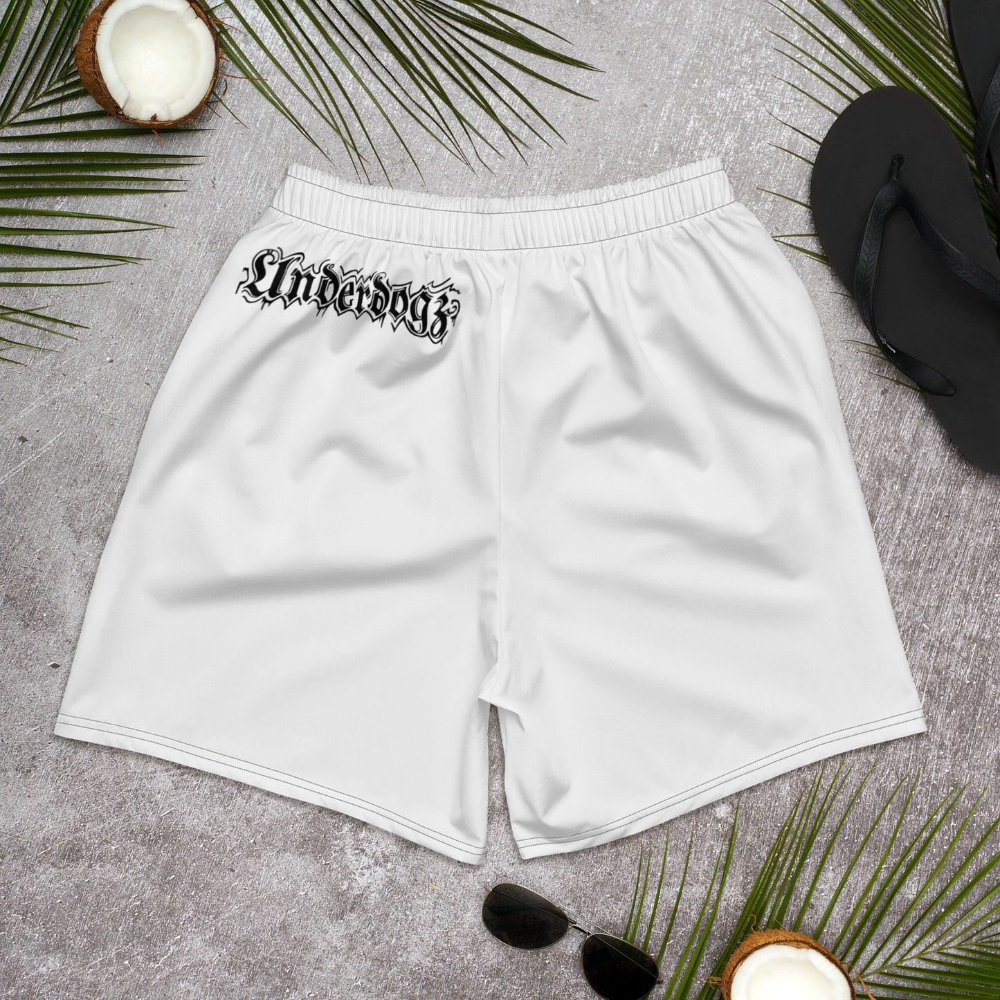 Recycelte Sport-Shorts für Herren weiß/schwarz