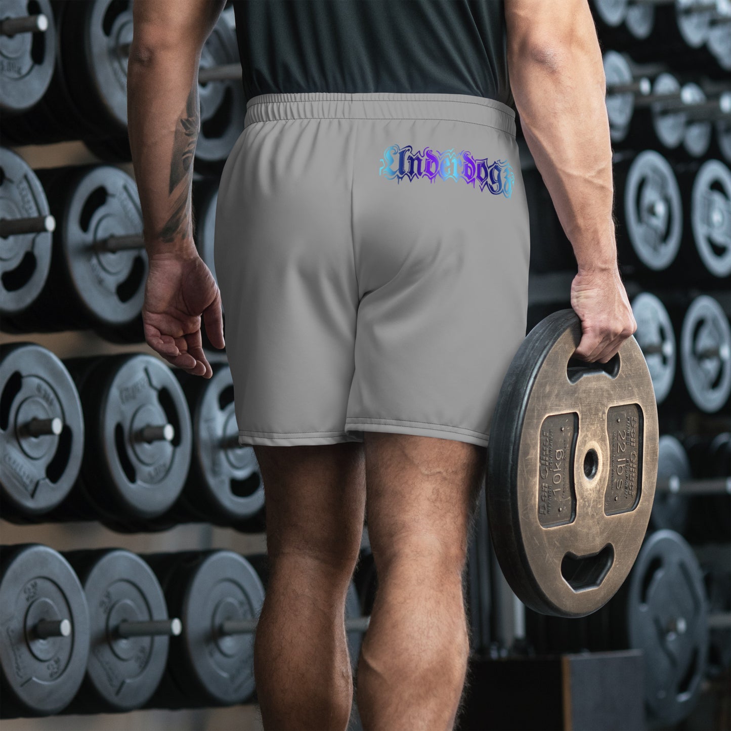 Recycelte Sport-Shorts für Herren- Kämpferherz