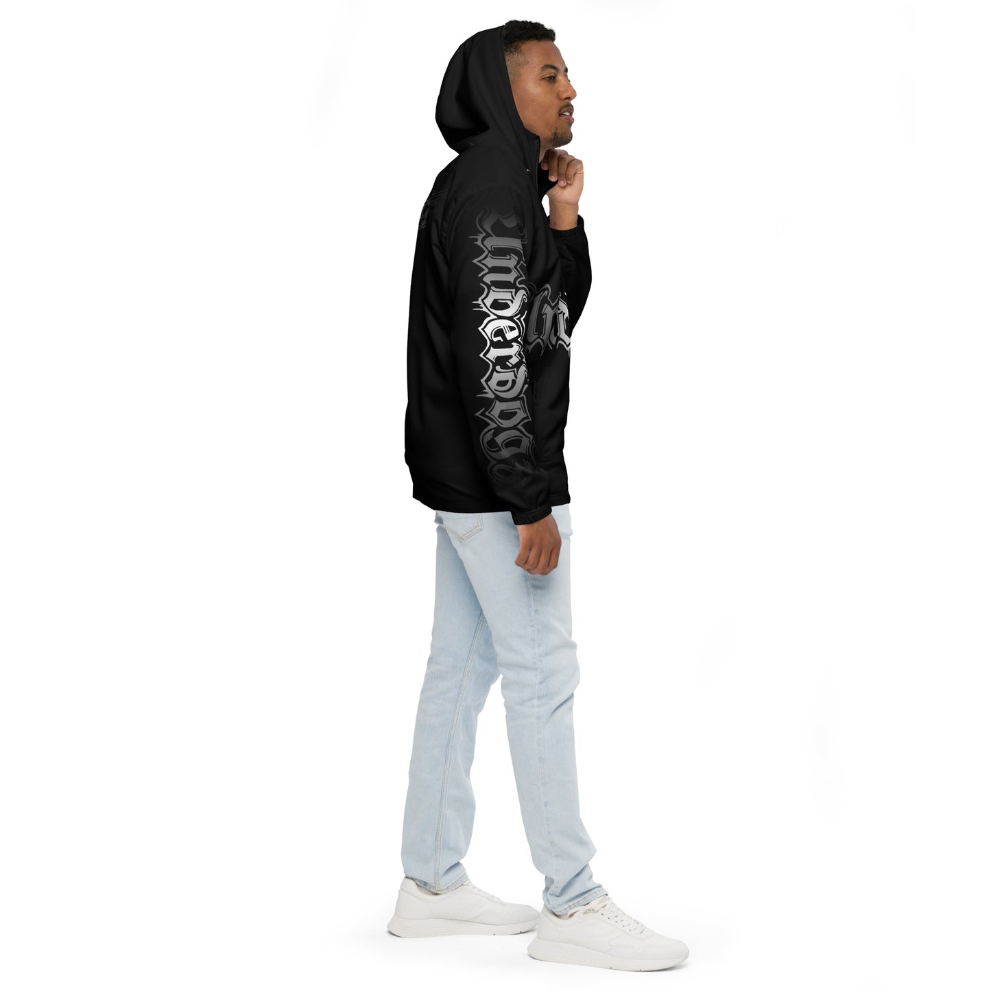 Herren-Windbreaker Logo Silber