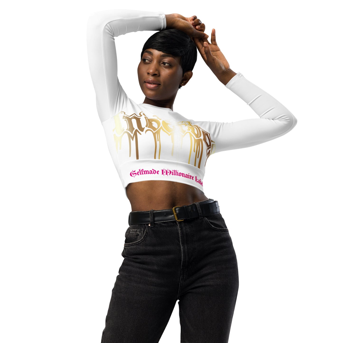 Langarm Crop Top ‚SML’ Gold Drop Edition