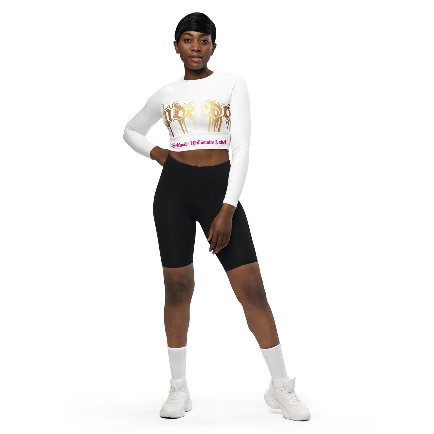 Langarm Crop Top ‚SML’ Gold Drop Edition