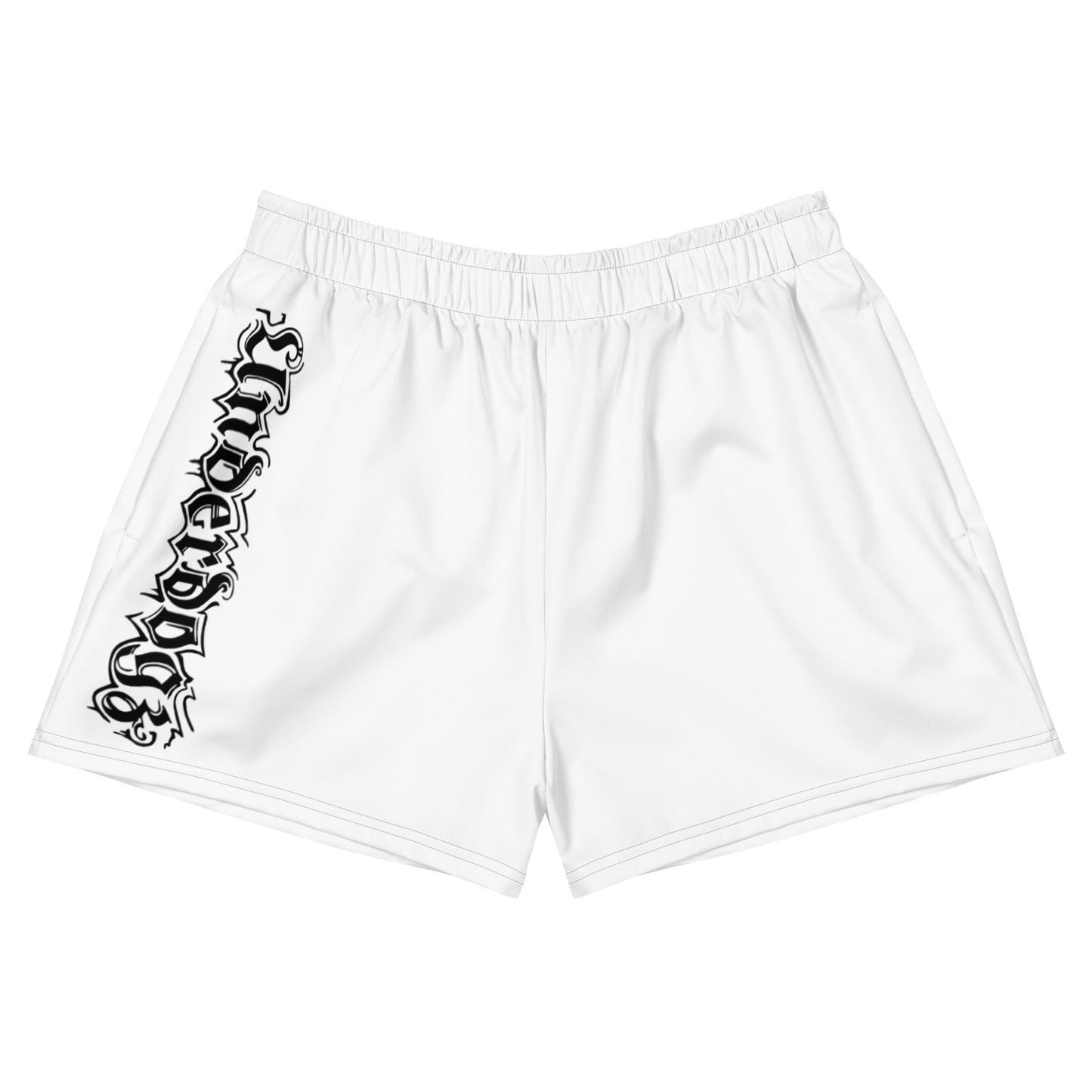 Recycelte Sport-Shorts für Damen weiß/schwarz