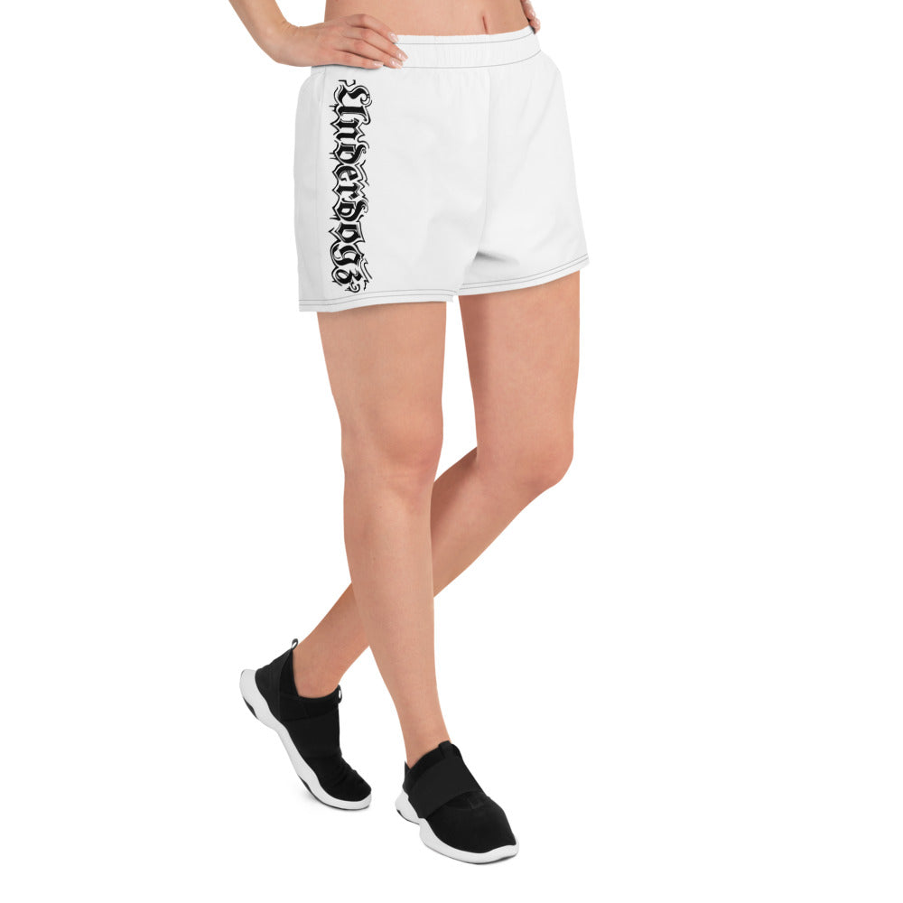 Recycelte Sport-Shorts für Damen weiß/schwarz
