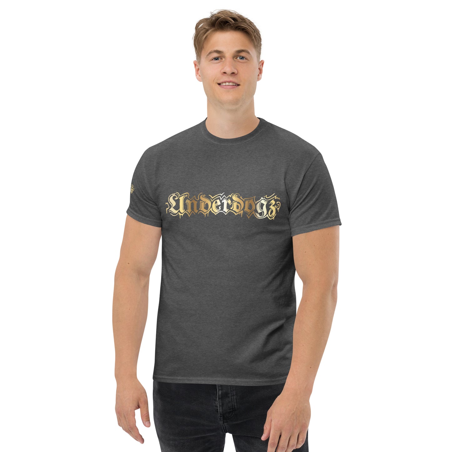 Klassisches Herren-T-Shirt Logo Gold