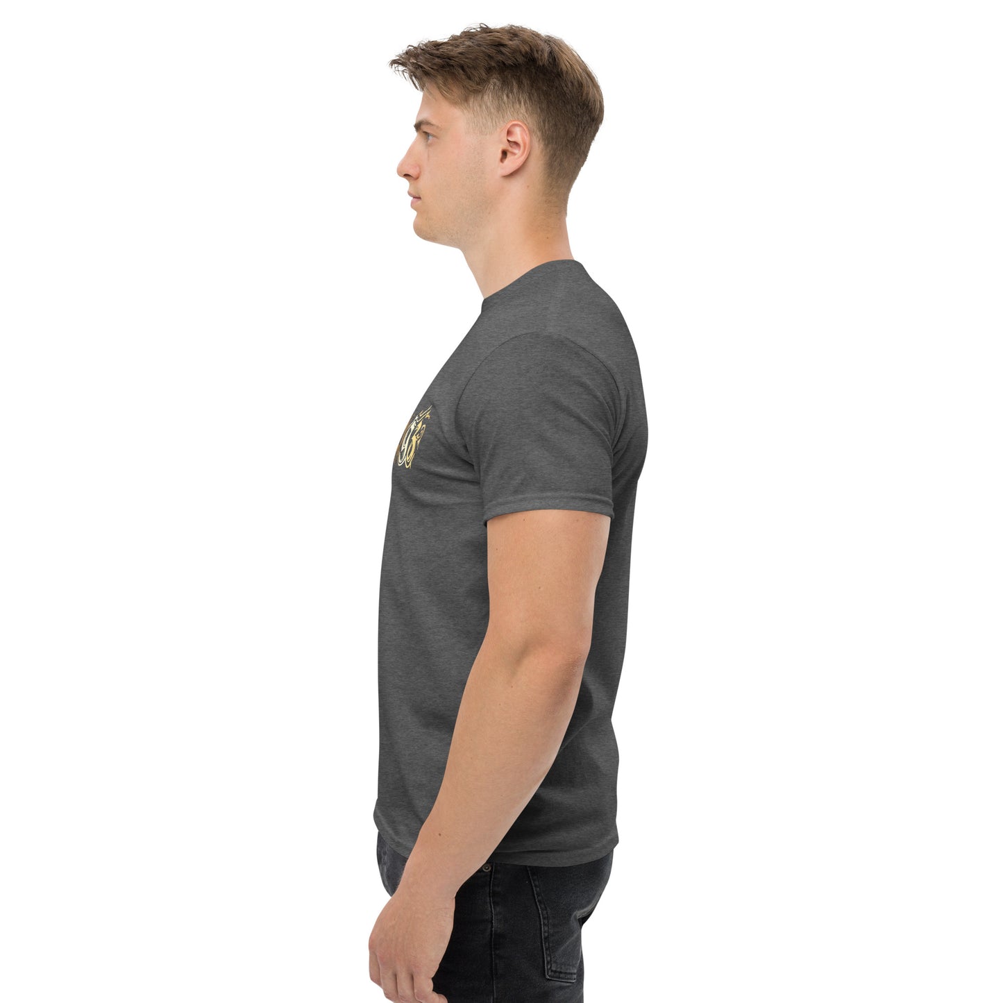 Klassisches Herren-T-Shirt Logo Gold