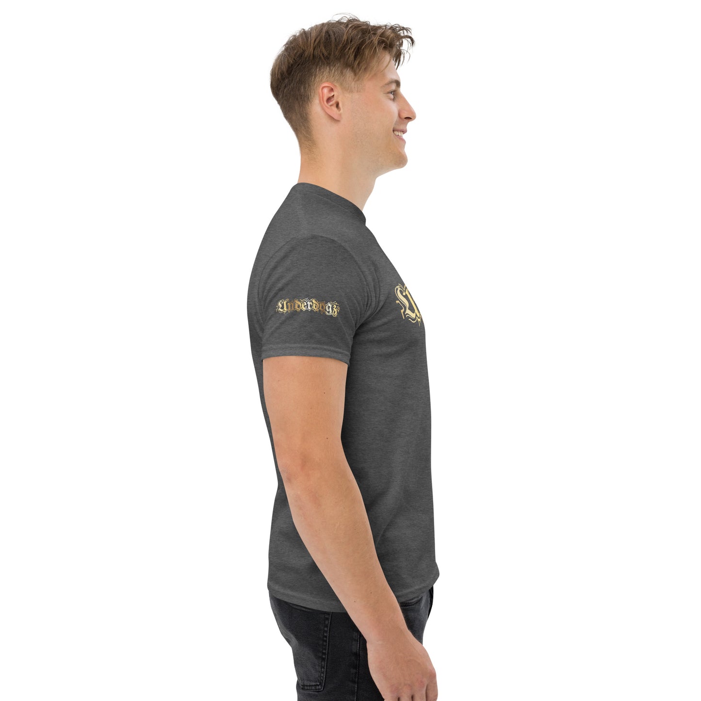 Klassisches Herren-T-Shirt Logo Gold