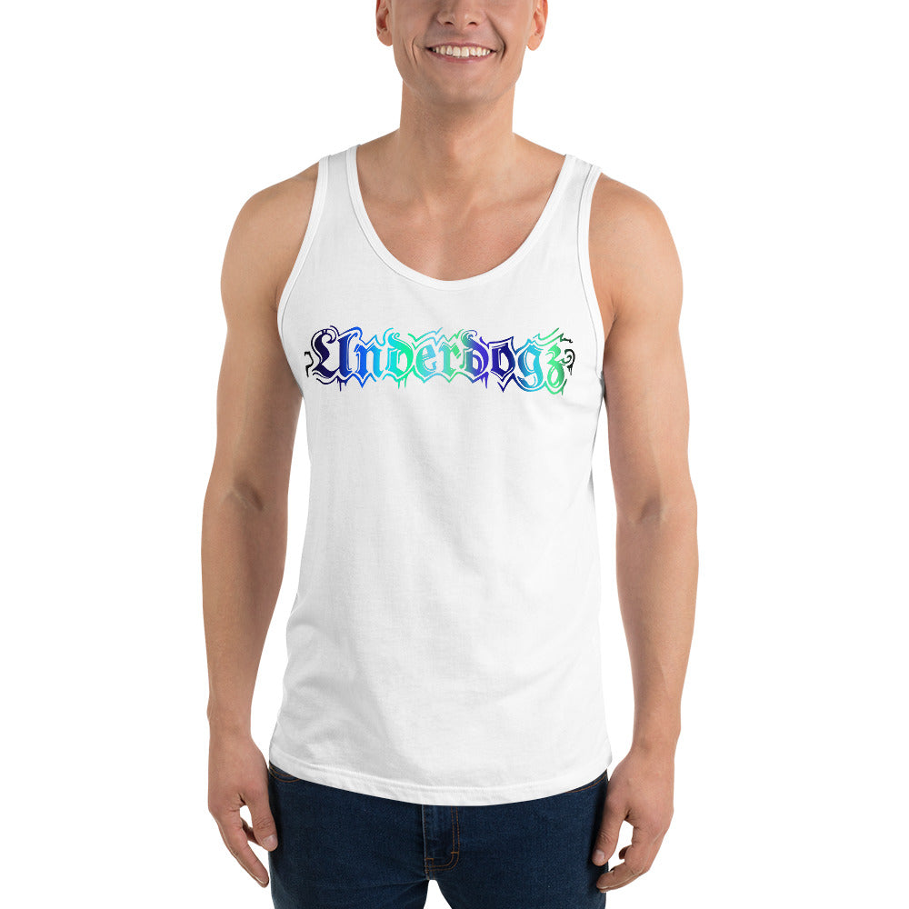 Herren Tank-Top Logo Blau-Grün