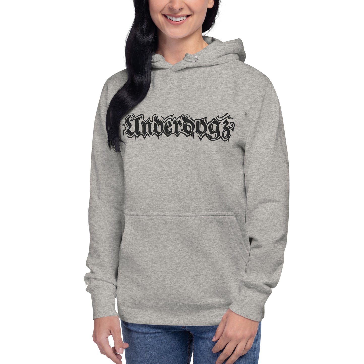 Unisex-Kapuzenpullover Logostick- weiß oder grau