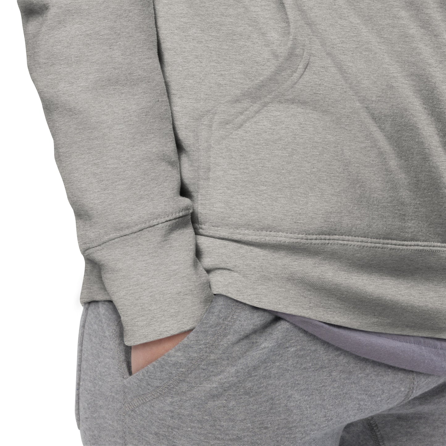 Unisex-Kapuzenpullover Logostick- weiß oder grau