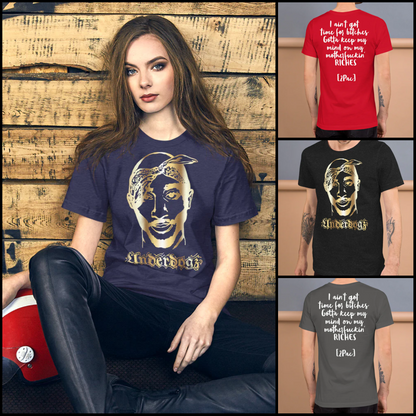 Unisex-T-Shirt „2Pac“ Gold- Ain’t got time- 4 Farben