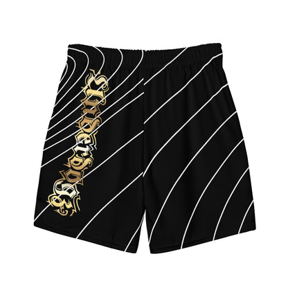 Herren-Badehose mit Innentasche Gold/Stripes