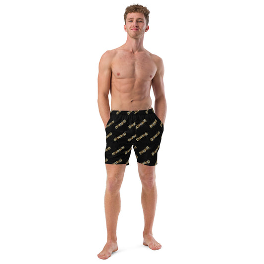 Herren-Badehose mit Innentasche Allover Gold