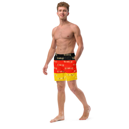 Herren-Badehose mit Innentasche ,Deutschland‘ Gold