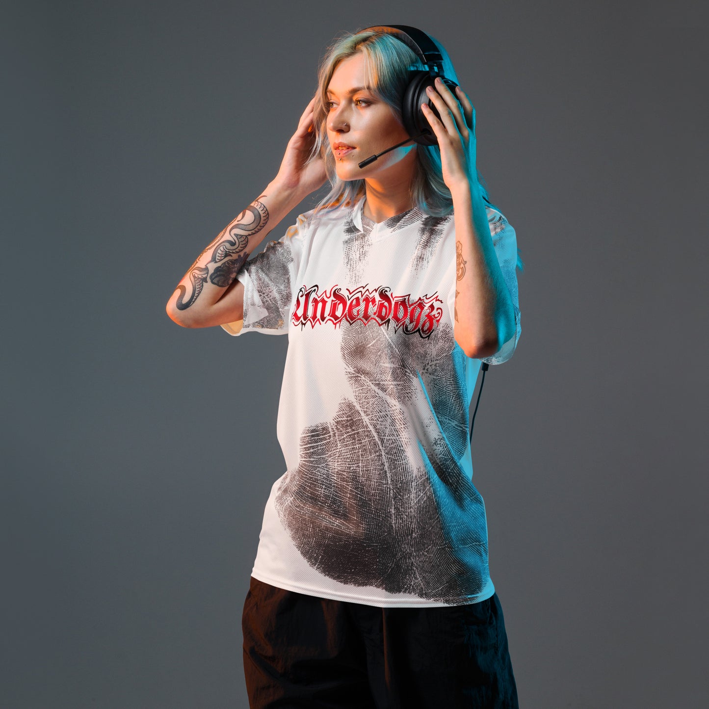Recyceltes Unisex-Trikot Handabdruck rot