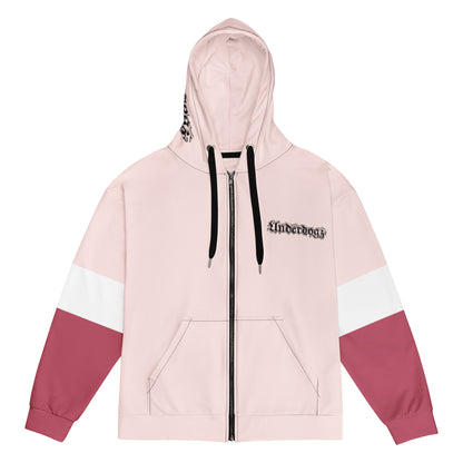 Damen Sweatjacke Rosa mit Mini-Logo