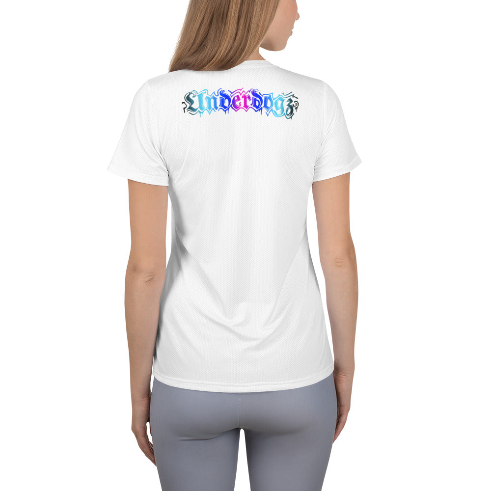 Sport-T-Shirt für Damen Pink-Türkis