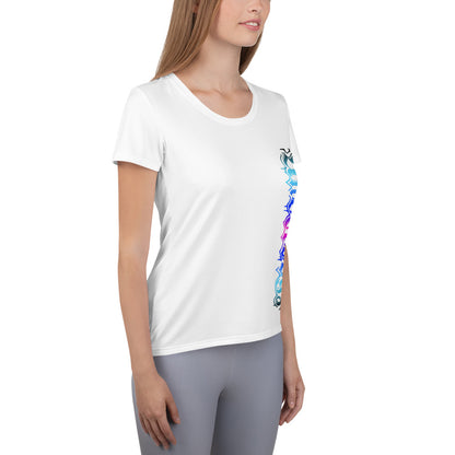 Sport-T-Shirt für Damen Pink-Türkis