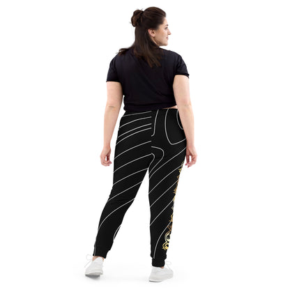 Damen-Jogginghose Gold/Stripes