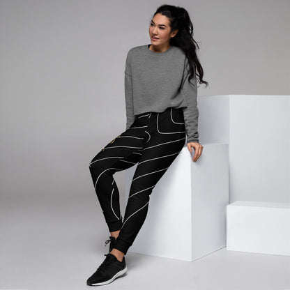 Damen-Jogginghose Gold/Stripes