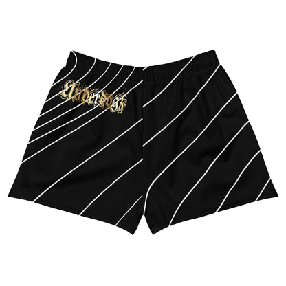 Recycelte Sport-Shorts für Damen Gold/Stripes