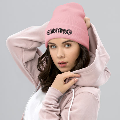 Umgeschlagene Beanie Rosa