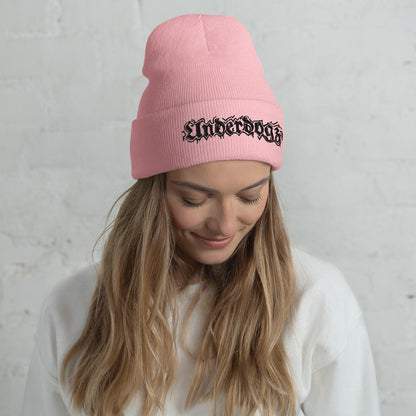 Umgeschlagene Beanie Rosa
