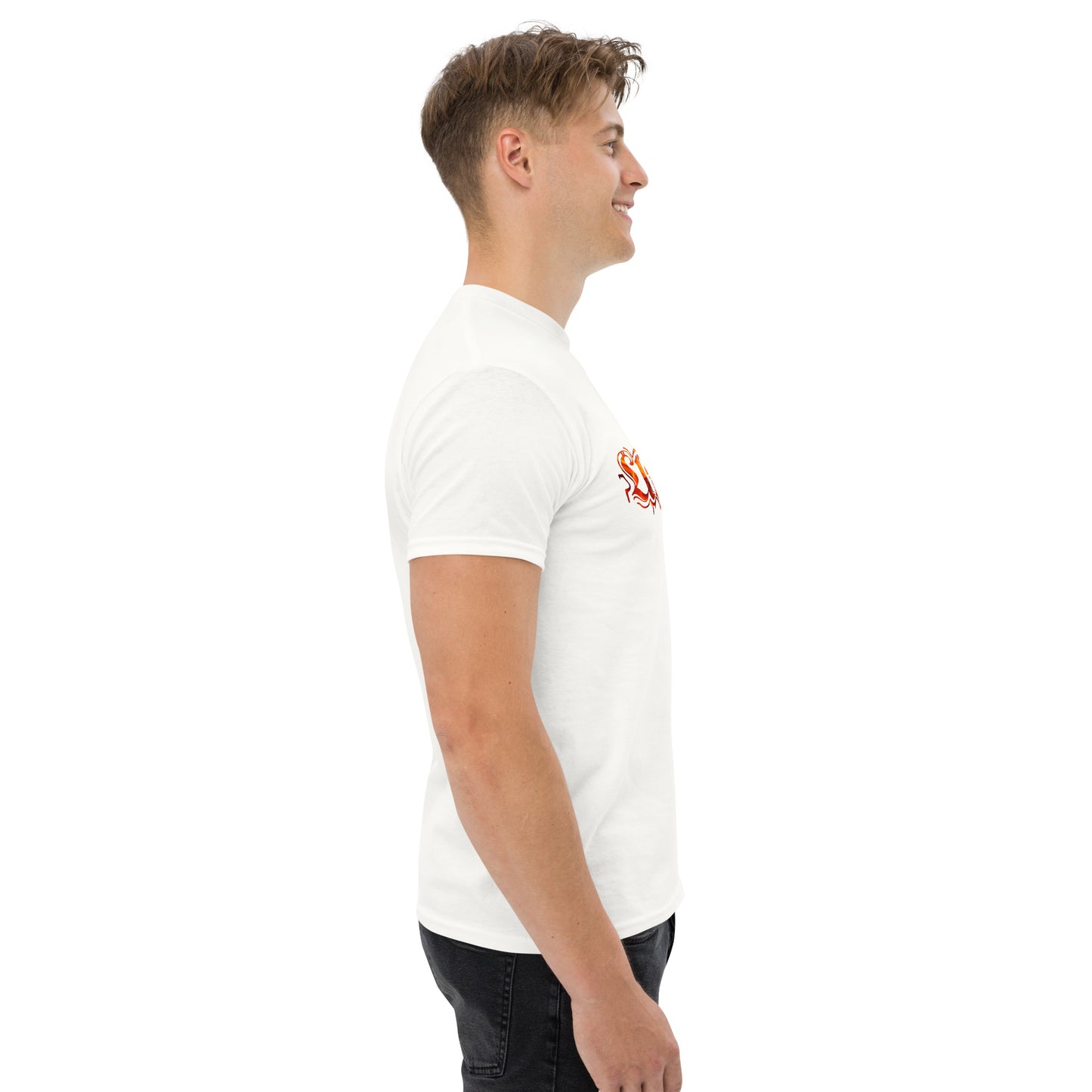 Herren-T-Shirt On Fire in Schwarz oder Weiß
