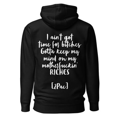 Unisex-Kapuzenpullover „2Pac“ Gold- Ain‘t got time- 4 Farben