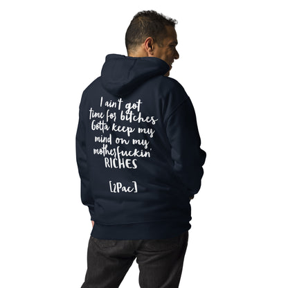 Unisex-Kapuzenpullover „2Pac“ Gold- Ain‘t got time- 4 Farben