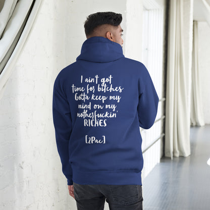 Unisex-Kapuzenpullover „2Pac“ Gold- Ain‘t got time- 4 Farben