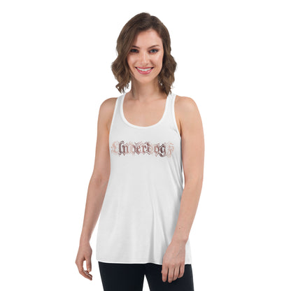 Flowy-Racerback-Tank-Top für Damen Roségold Underdogz ft. Bella+Canvas