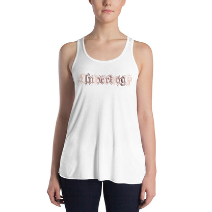 Flowy-Racerback-Tank-Top für Damen Roségold Underdogz ft. Bella+Canvas