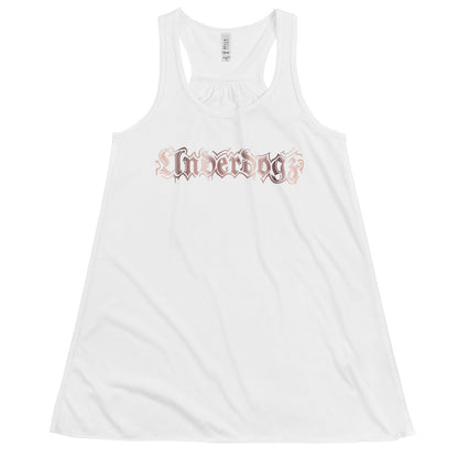 Flowy-Racerback-Tank-Top für Damen Roségold Underdogz ft. Bella+Canvas