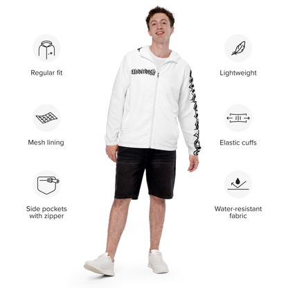 Herren-Windbreaker Logoprint Black/White