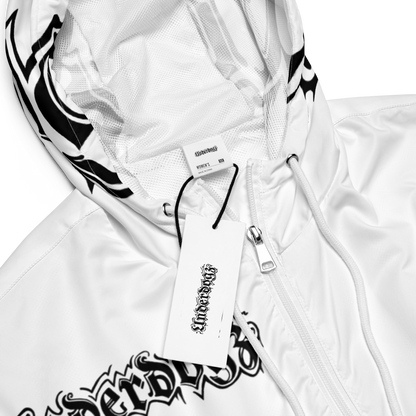 Damen-Windbreaker Cropped Logo schwarz-weiß